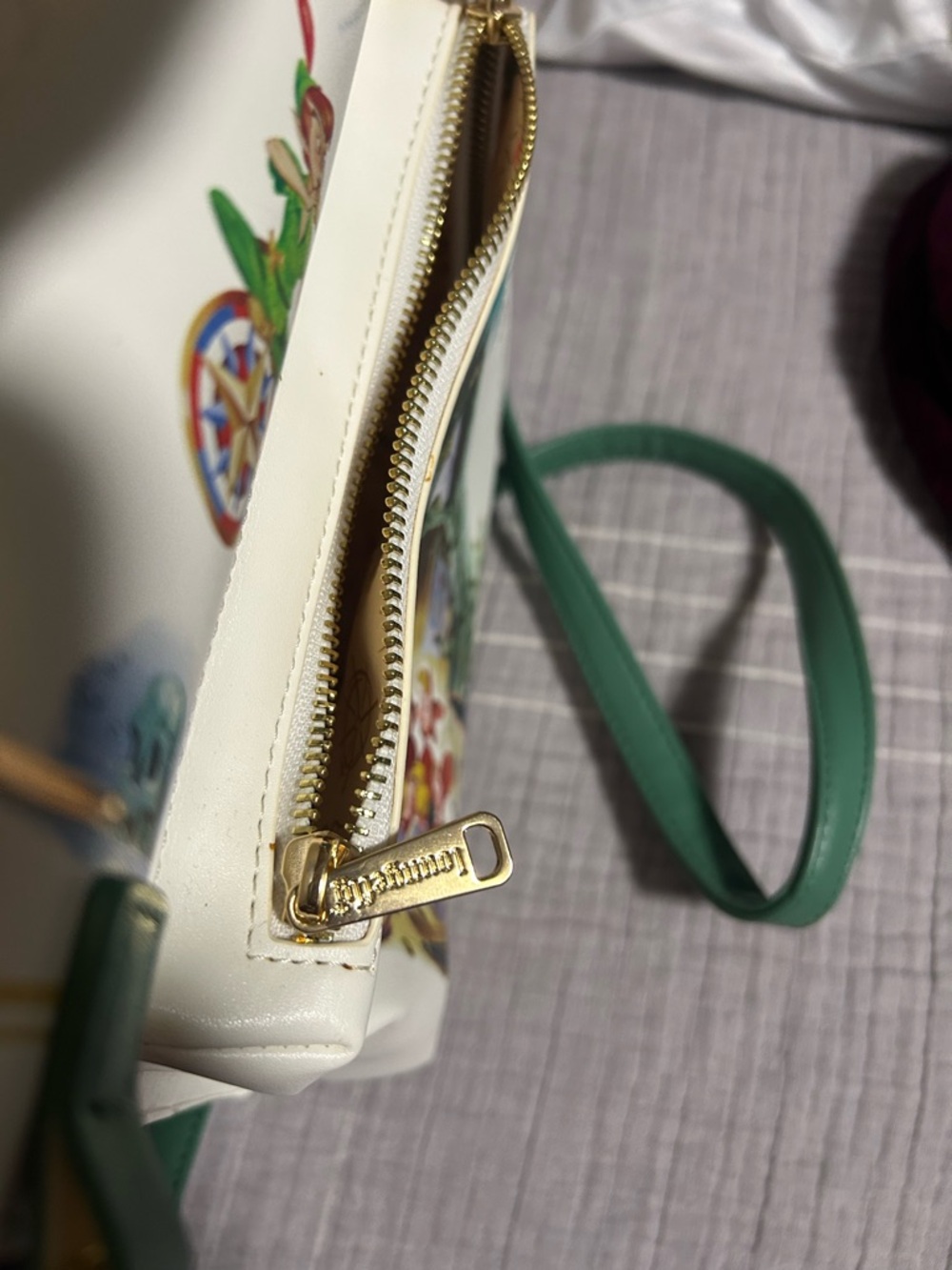 Loungefly Green and Blue Peter Pan Book-Style Crossbody Bag - Picture 12 of 13